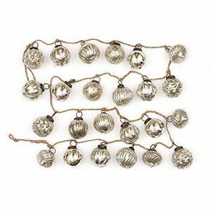 Embossed Mercury Glass Ornamental Garland Antique Silver/Gold